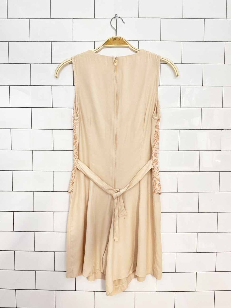vintage 90s brocade vest short sleevless romper - good market thrift store
