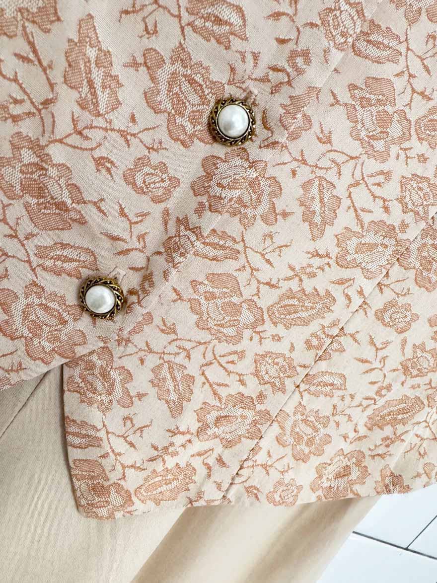 vintage 90s brocade vest short sleevless romper - good market thrift store