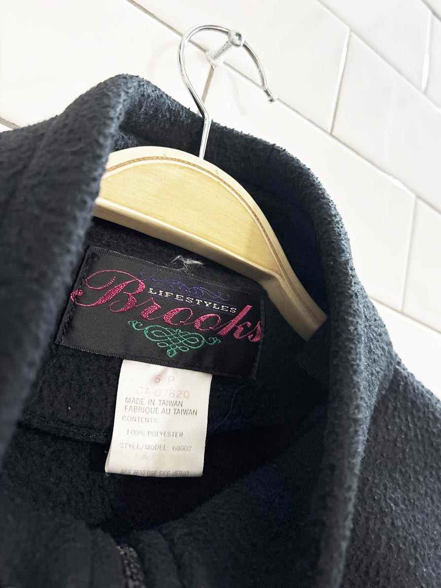 vintage 90s brooks fleece 1/2 zip ski pullover - good market thrift store