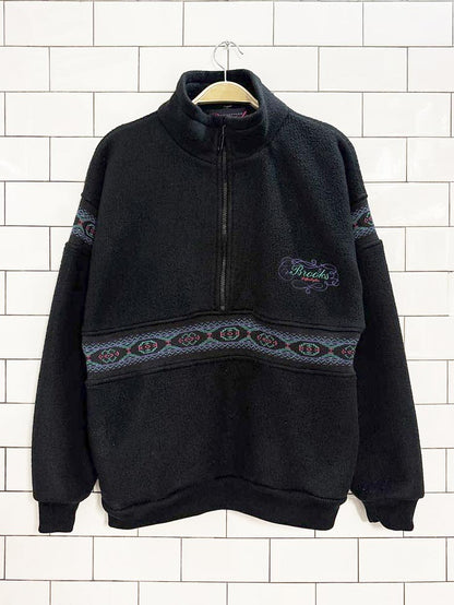 vintage 90s brooks fleece 1/2 zip ski pullover - good market thrift store
