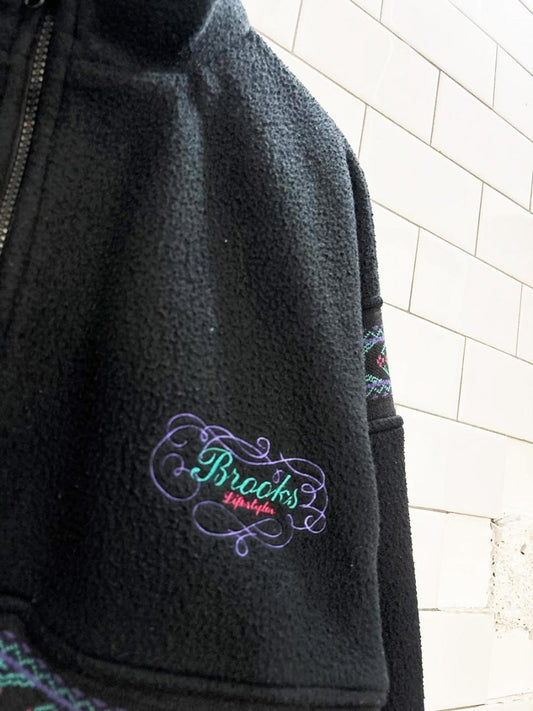 vintage 90s brooks fleece 1/2 zip ski pullover - good market thrift store