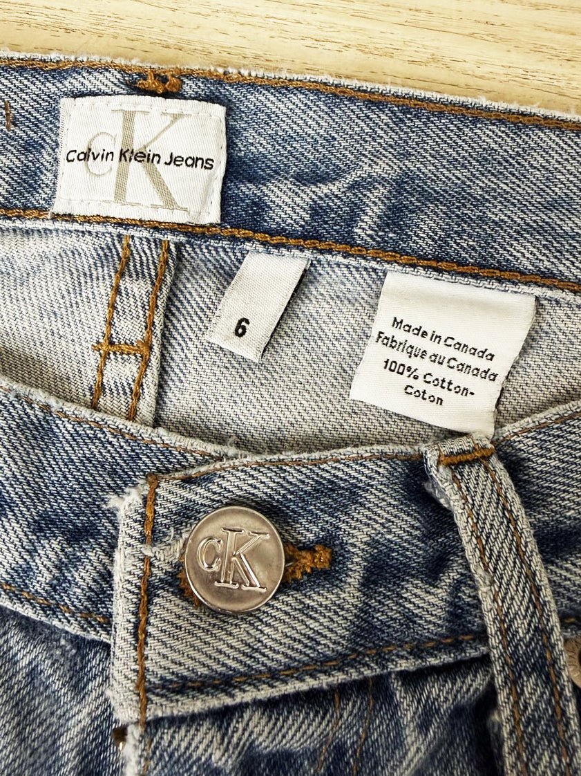 vintage 90s calvin klein jeans high rise straight leg jeans | made in Canada - good market thrift store