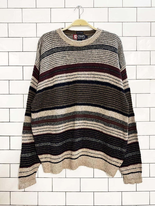 vintage 90s chaps ralph lauren silk - blend knit sweater | hand framed - good market thrift store