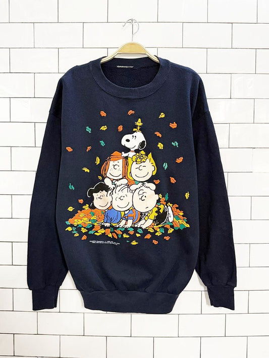 vintage 90s charlie brown fall leaves sweatshirt | made in USA - good market thrift store