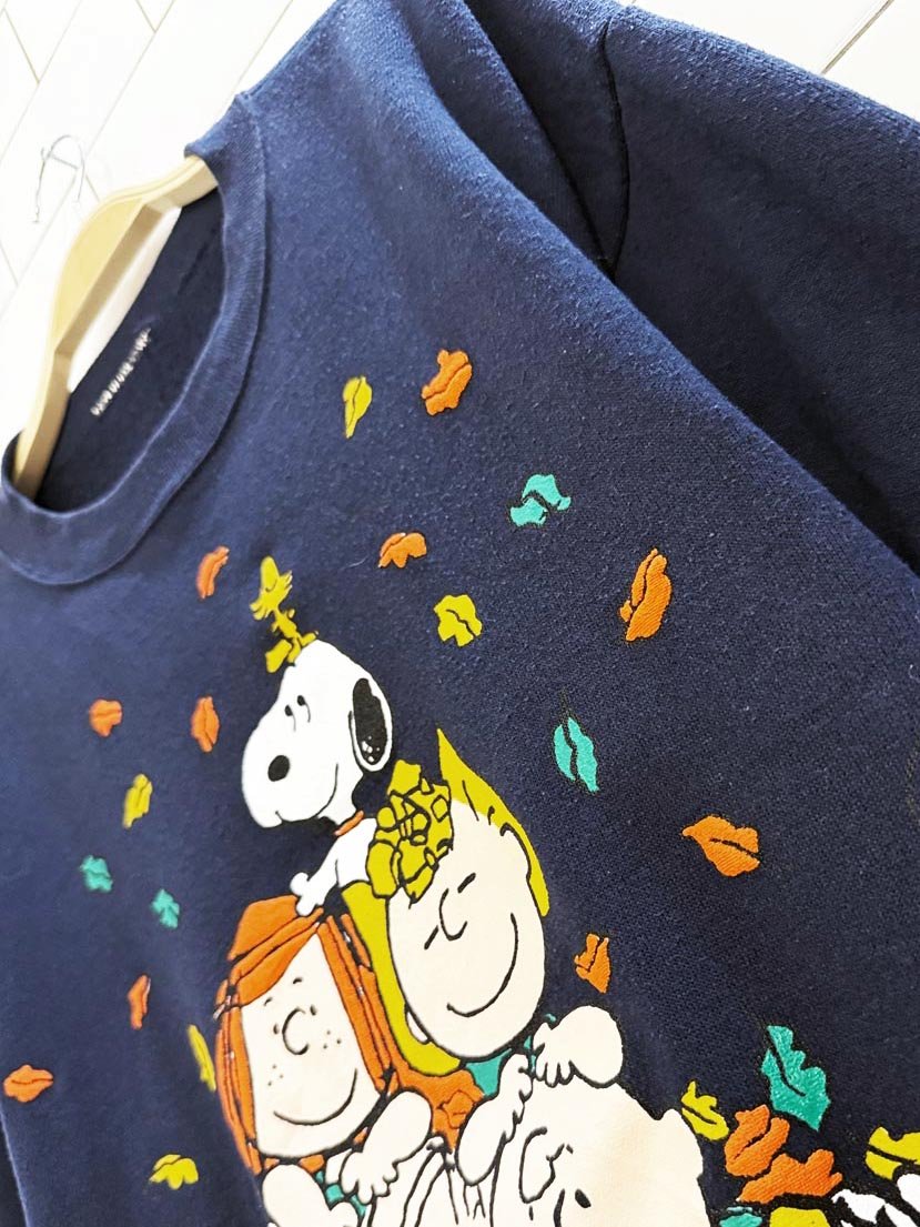 vintage 90s charlie brown fall leaves sweatshirt | made in USA - good market thrift store
