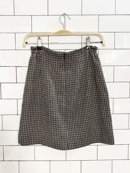 vintage 90s chenille tweed mini skirt - good market thrift store