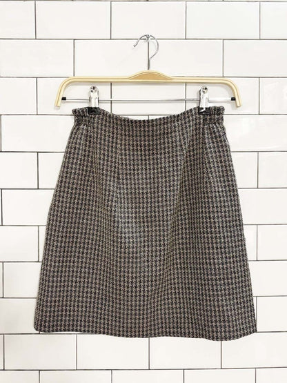 vintage 90s chenille tweed mini skirt - good market thrift store
