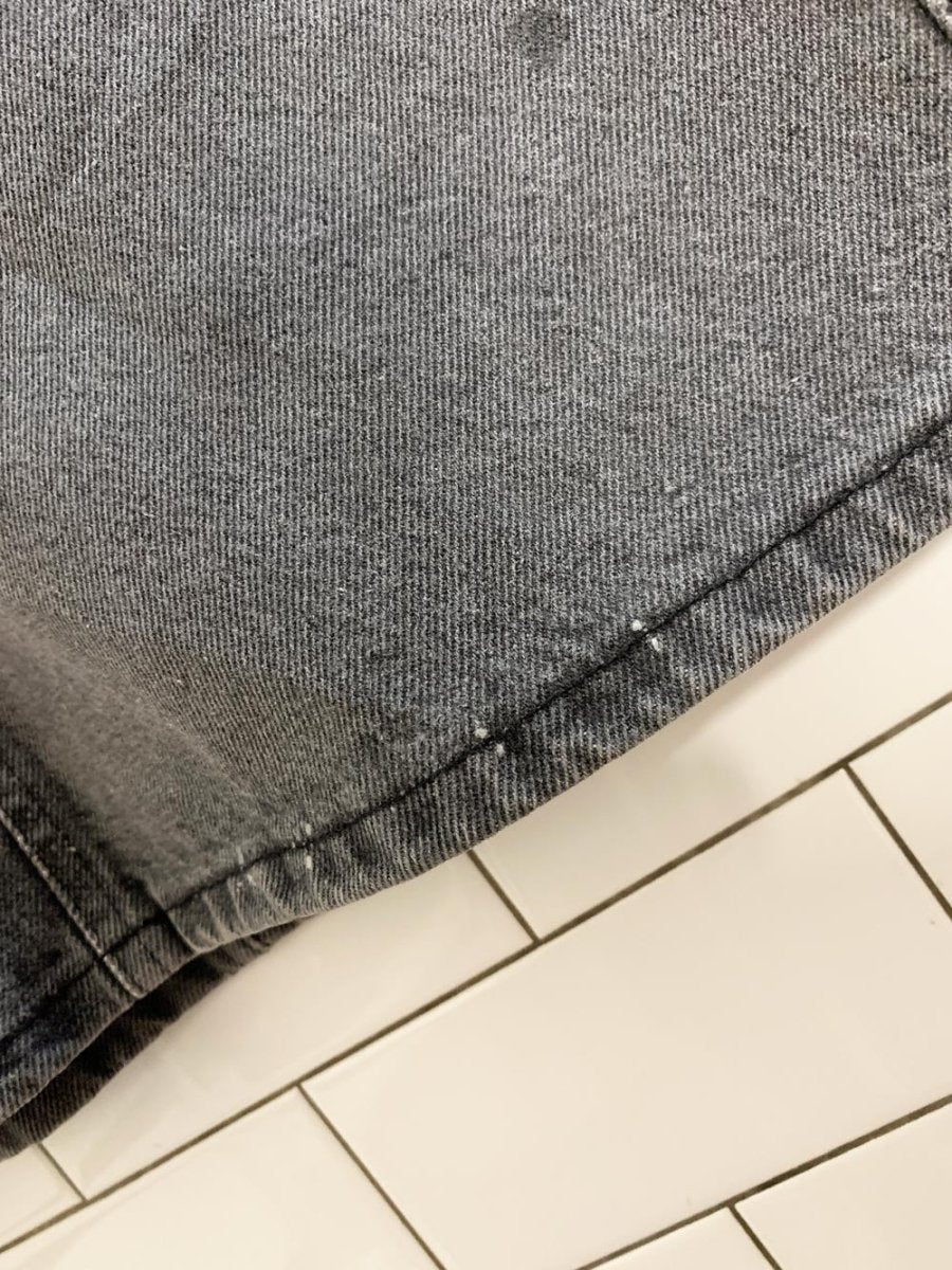vintage 90s chic basque waist denim mini skirt | made in USA - good market thrift store