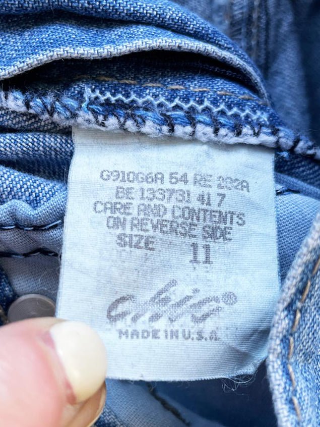 vintage 90s chic high rise cuffed hem denim shorts | made in usa - good market thrift store