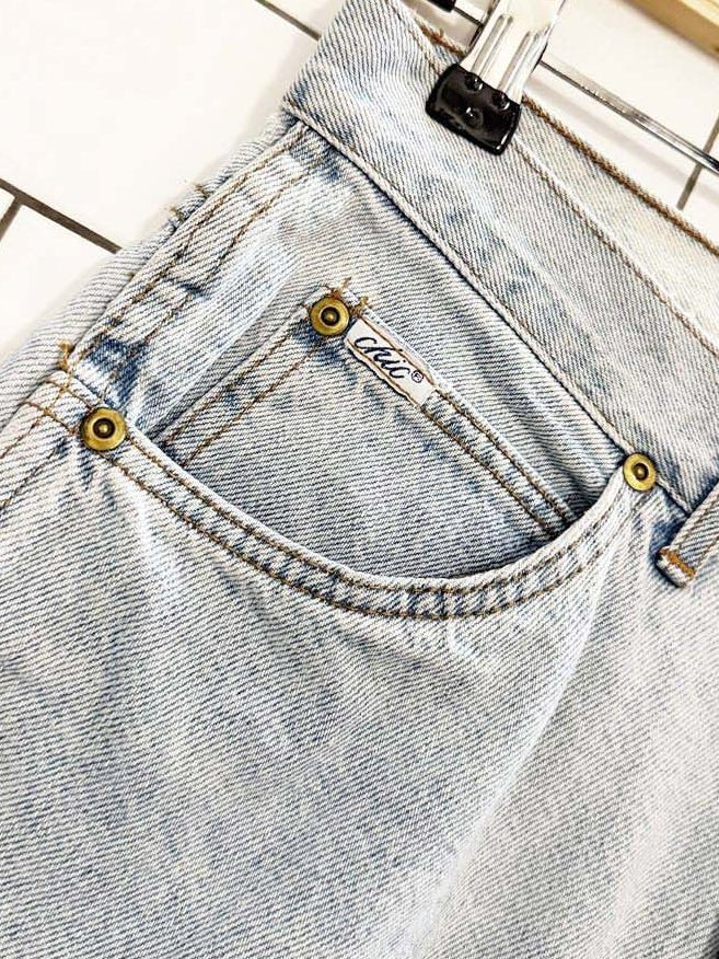 vintage 90s chic high rise long denim shorts | made in USA - good market thrift store