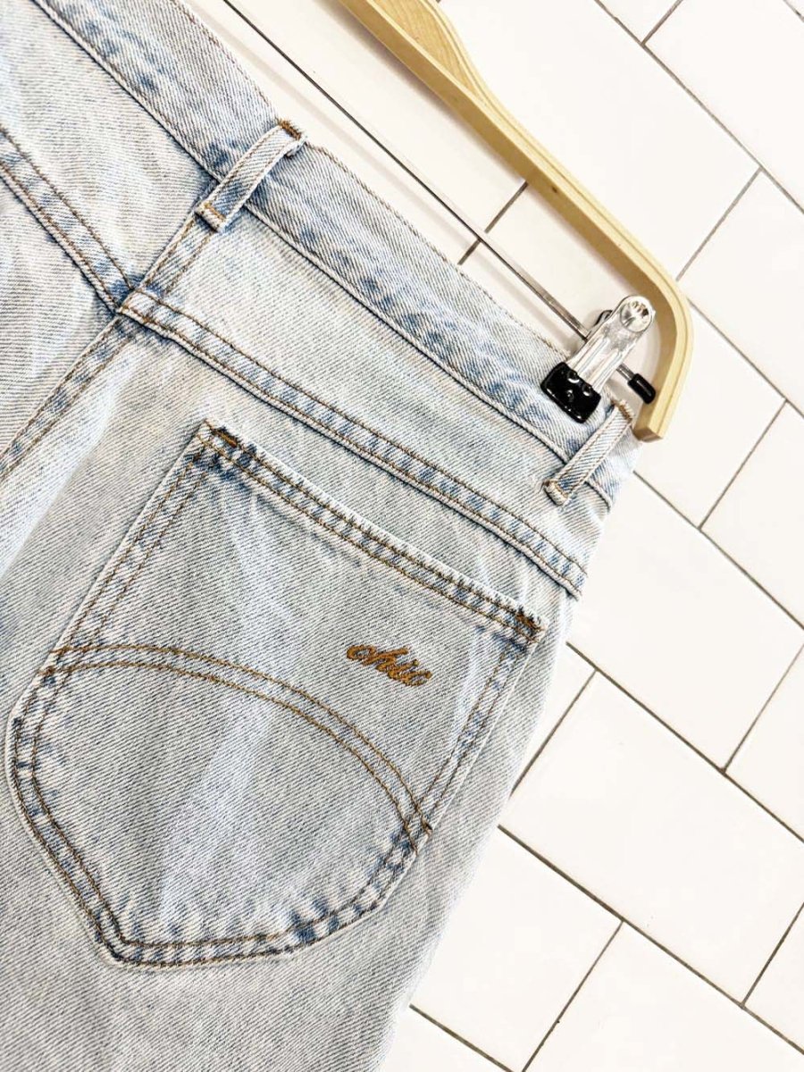 vintage 90s chic high rise long denim shorts | made in USA - good market thrift store