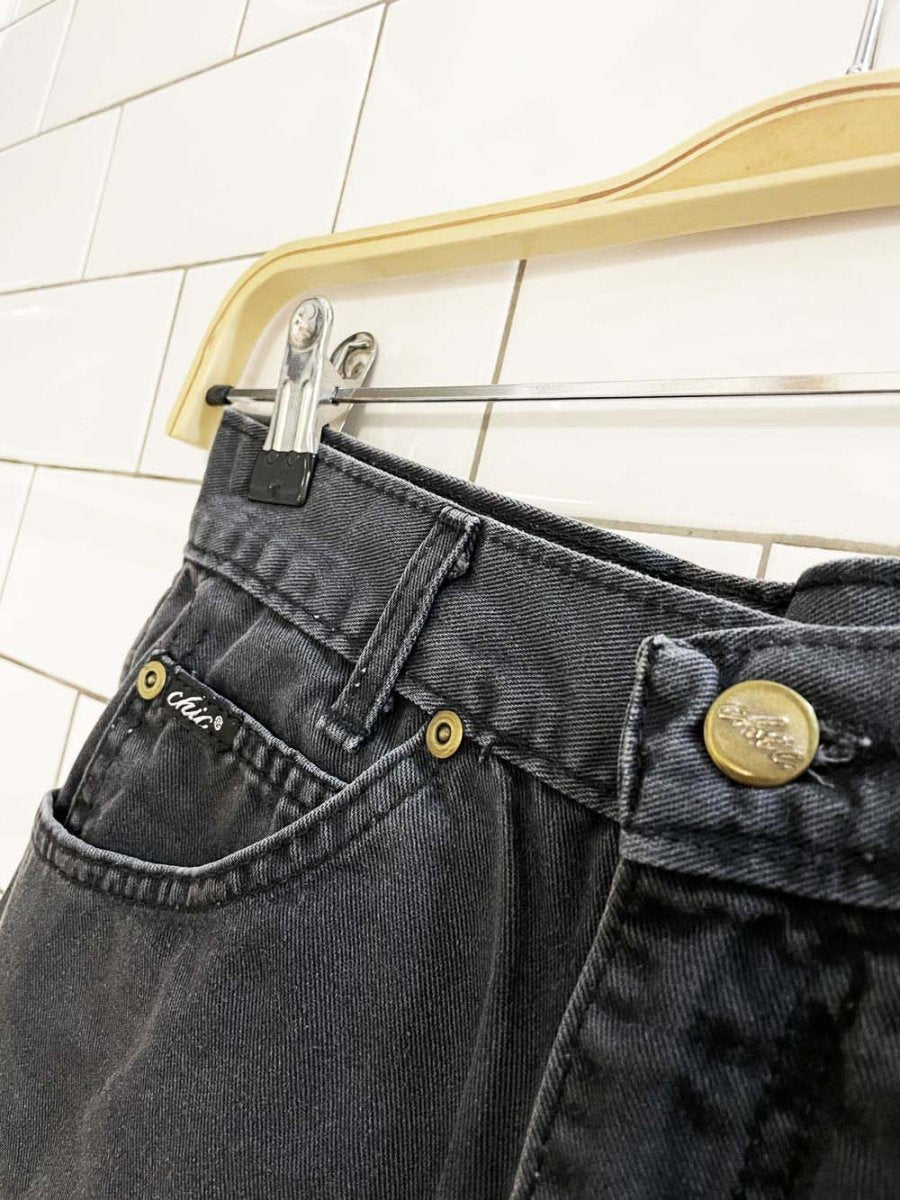 vintage 90s chic high rise long denim shorts | made in USA - good market thrift store