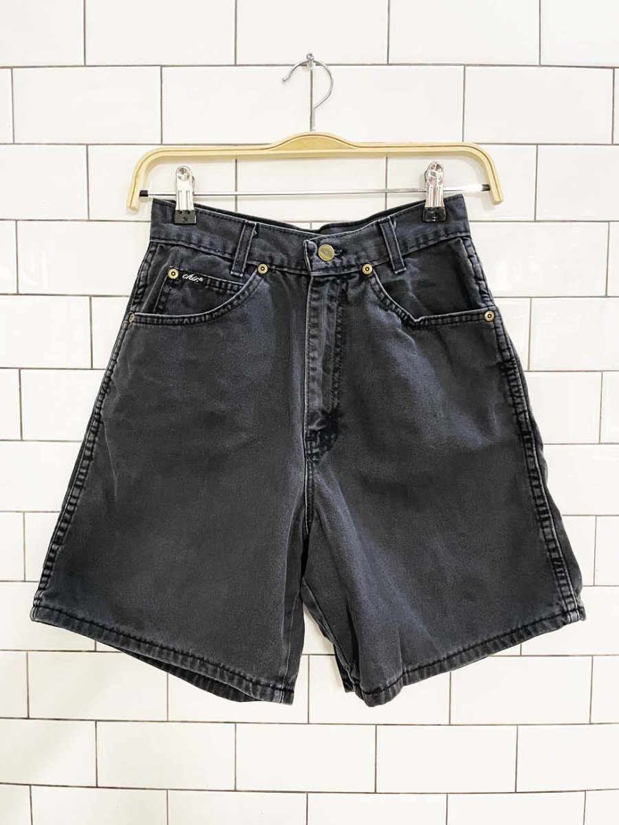 vintage 90s chic high rise long denim shorts | made in USA - good market thrift store