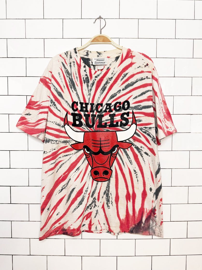 vintage 90s chicago bulls tie dye tee | made in USA | hummer sportswear - good market thrift store
