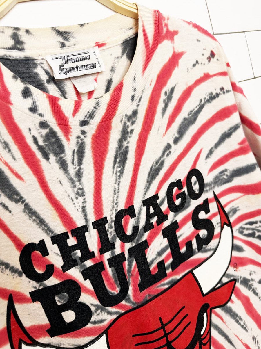 vintage 90s chicago bulls tie dye tee | made in USA | hummer sportswear - good market thrift store