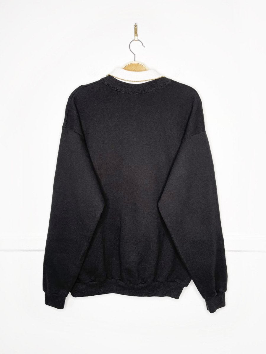 vintage 90s christmas cat collared sweatshirt | made in USA - good market thrift store