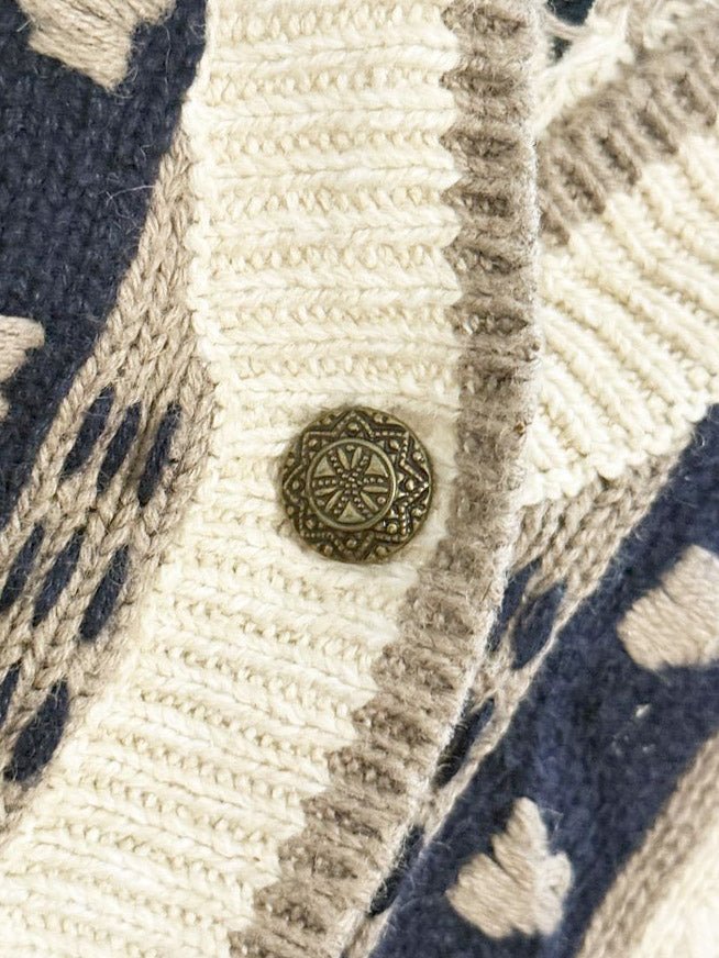 vintage 90s christopher & banks hand - embroidered country hearts knit vest - good market thrift store