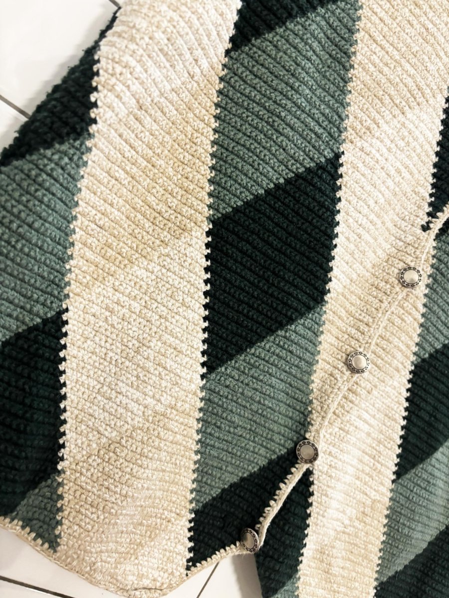 vintage 90s christopher & banks hand - knit argyle sweater vest - good market thrift store