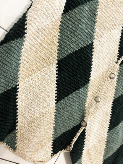 vintage 90s christopher & banks hand - knit argyle sweater vest - good market thrift store