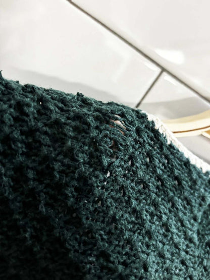 vintage 90s christopher & banks hand - knit argyle sweater vest - good market thrift store