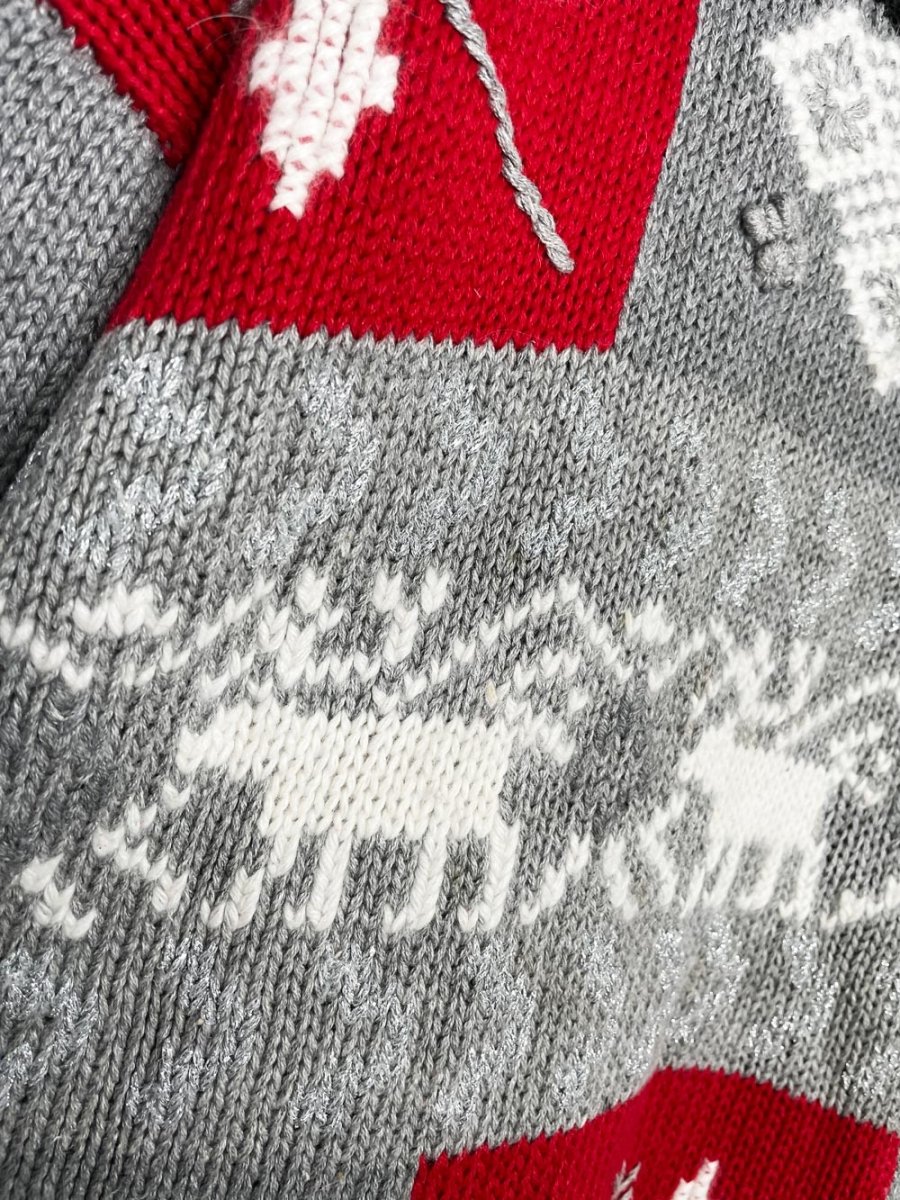 vintage 90s christopher & banks moose walk chunky knit sweater - good market thrift store