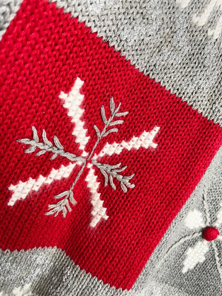 vintage 90s christopher & banks moose walk chunky knit sweater - good market thrift store