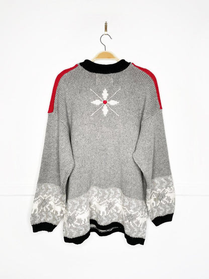 vintage 90s christopher & banks moose walk chunky knit sweater - good market thrift store