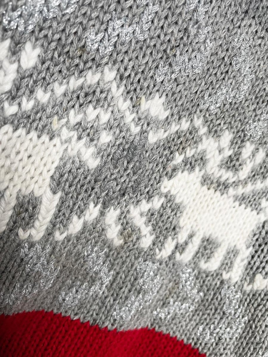 vintage 90s christopher & banks moose walk chunky knit sweater - good market thrift store