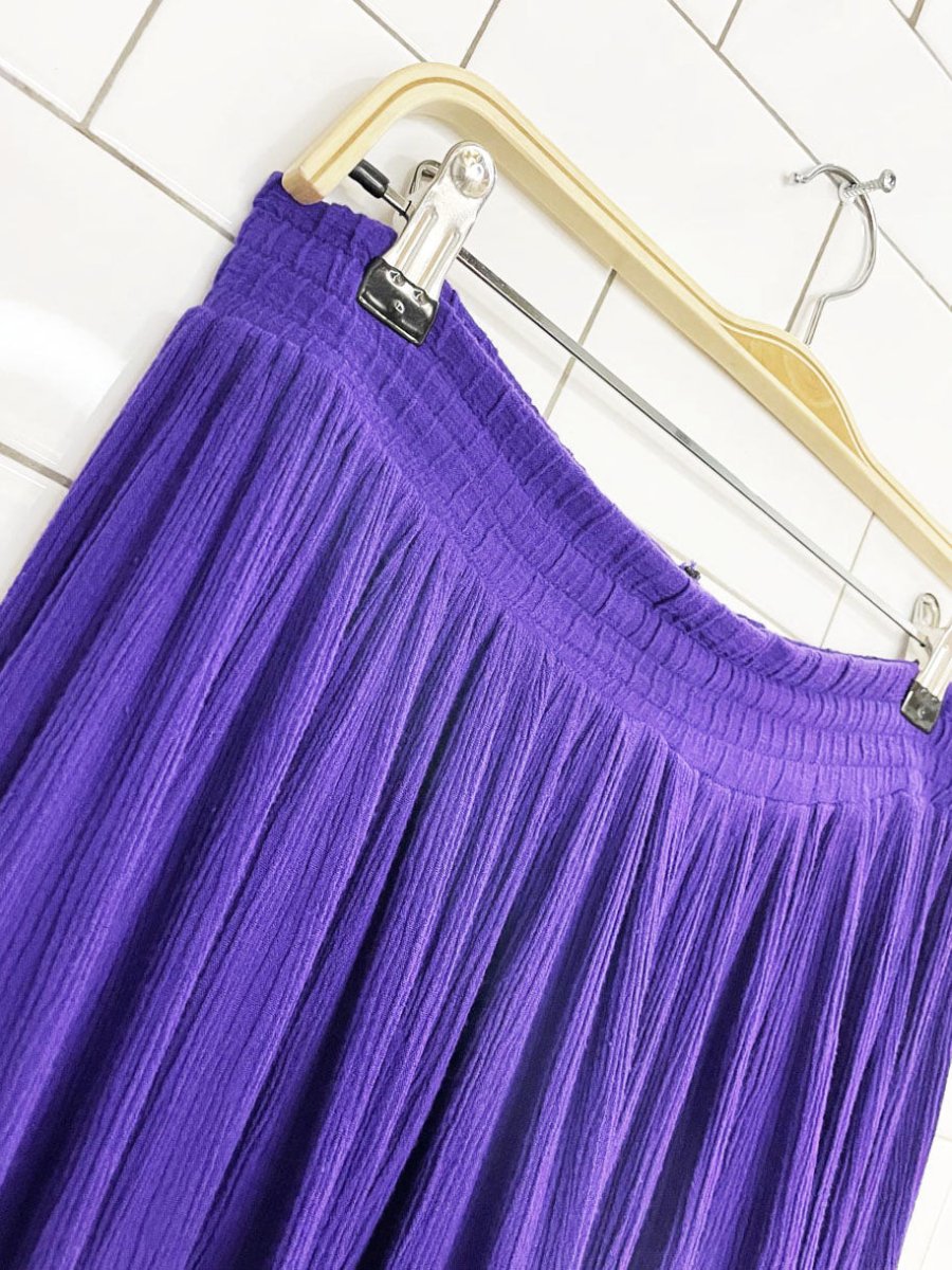 vintage 90s ci siamo flowy crinkle boho maxi skirt | made in USA - good market thrift store