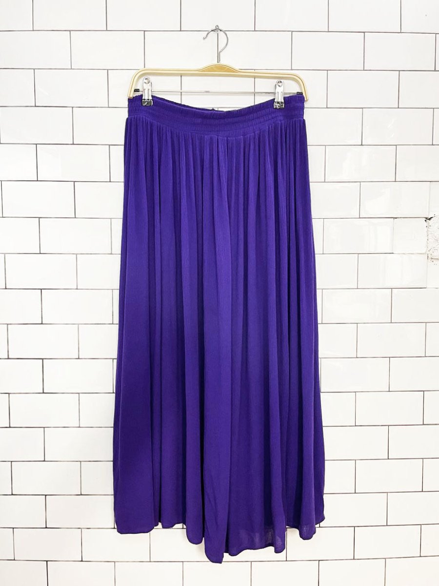 vintage 90s ci siamo flowy crinkle boho maxi skirt | made in USA - good market thrift store