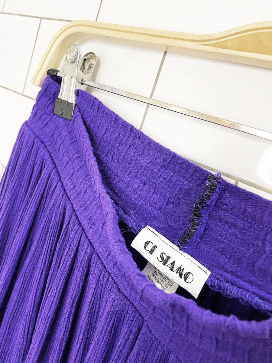 vintage 90s ci siamo flowy crinkle boho maxi skirt | made in USA - good market thrift store