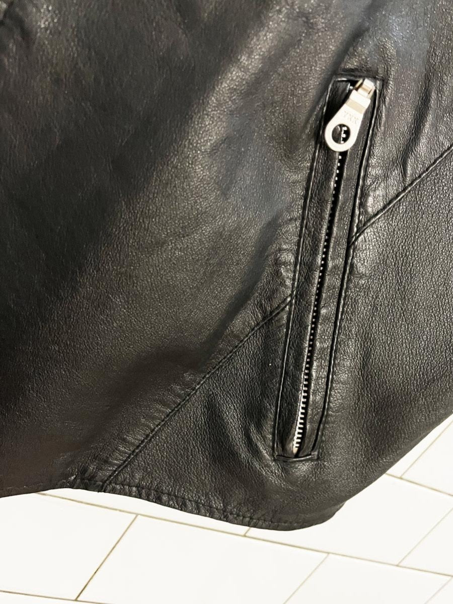 vintage 90s city streets leather full zip vest top - good market thrift store