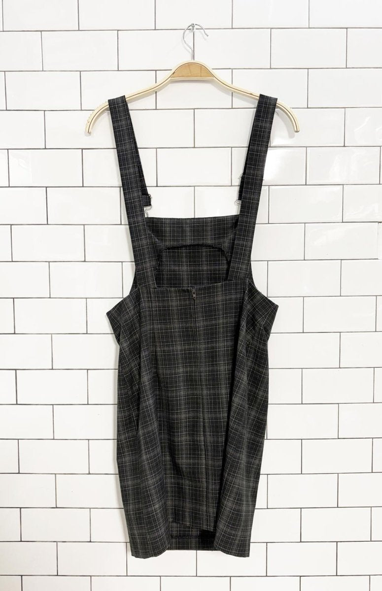 vintage 90s classique collections plaid overall dress - good market thrift store