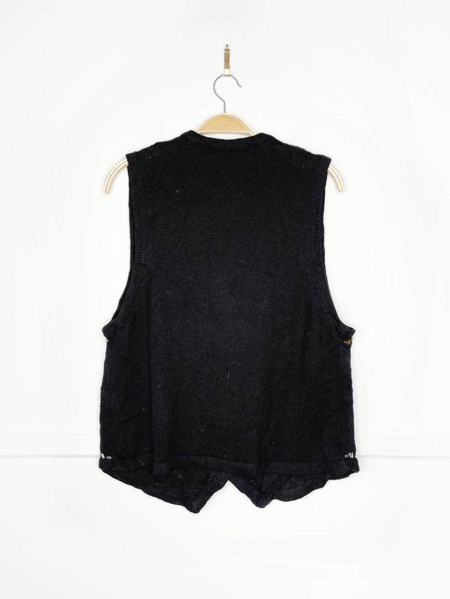 vintage 90s claudia d beaded ornaments knit vest - good market thrift store