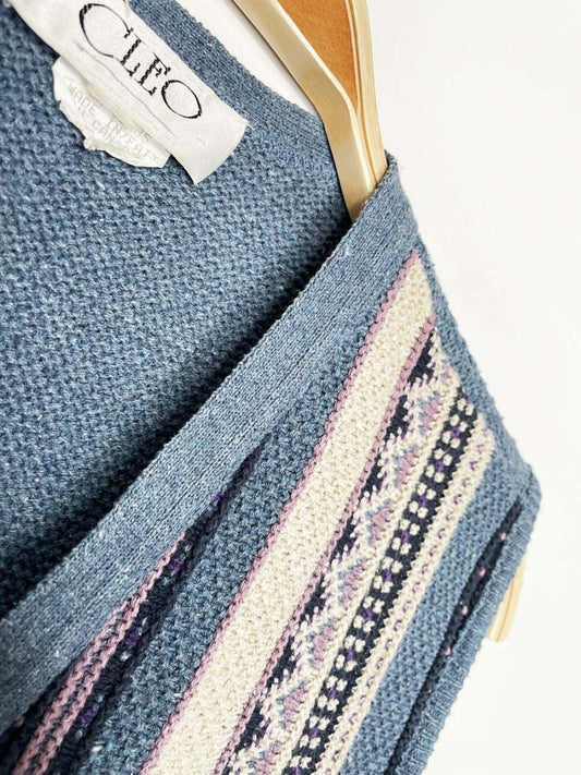 vintage 90s cleo textured stripe knit vest - good market thrift store