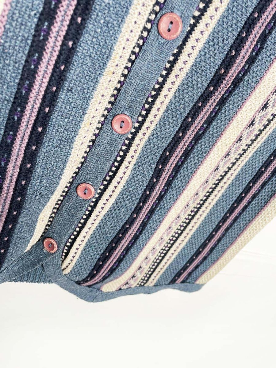 vintage 90s cleo textured stripe knit vest - good market thrift store