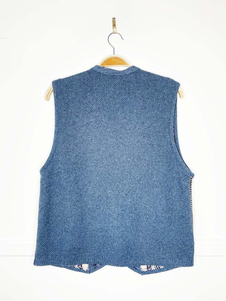 vintage 90s cleo textured stripe knit vest - good market thrift store