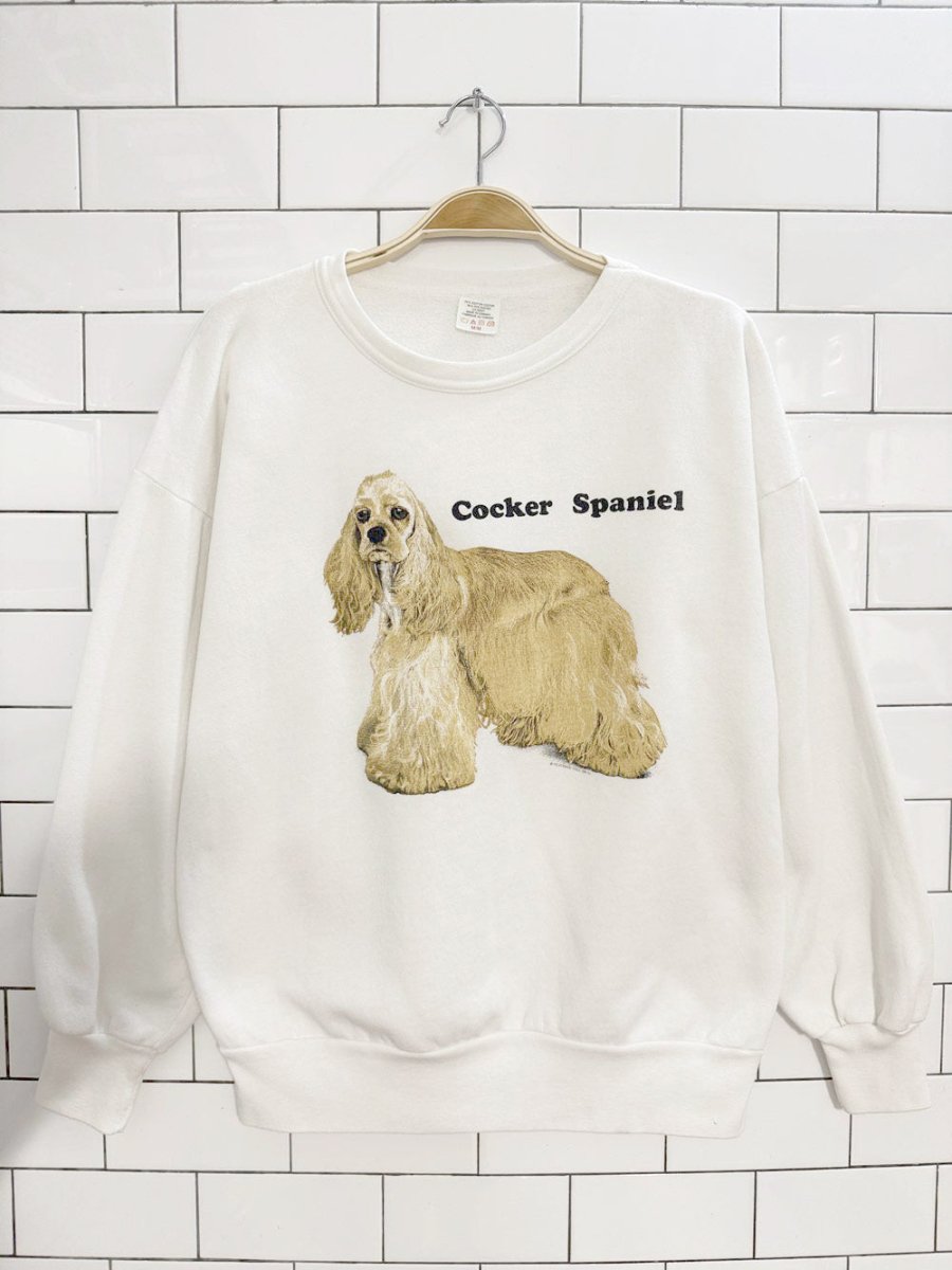 vintage 90s cocker spaniel graphic sweatshirt | made in Canada - good market thrift store