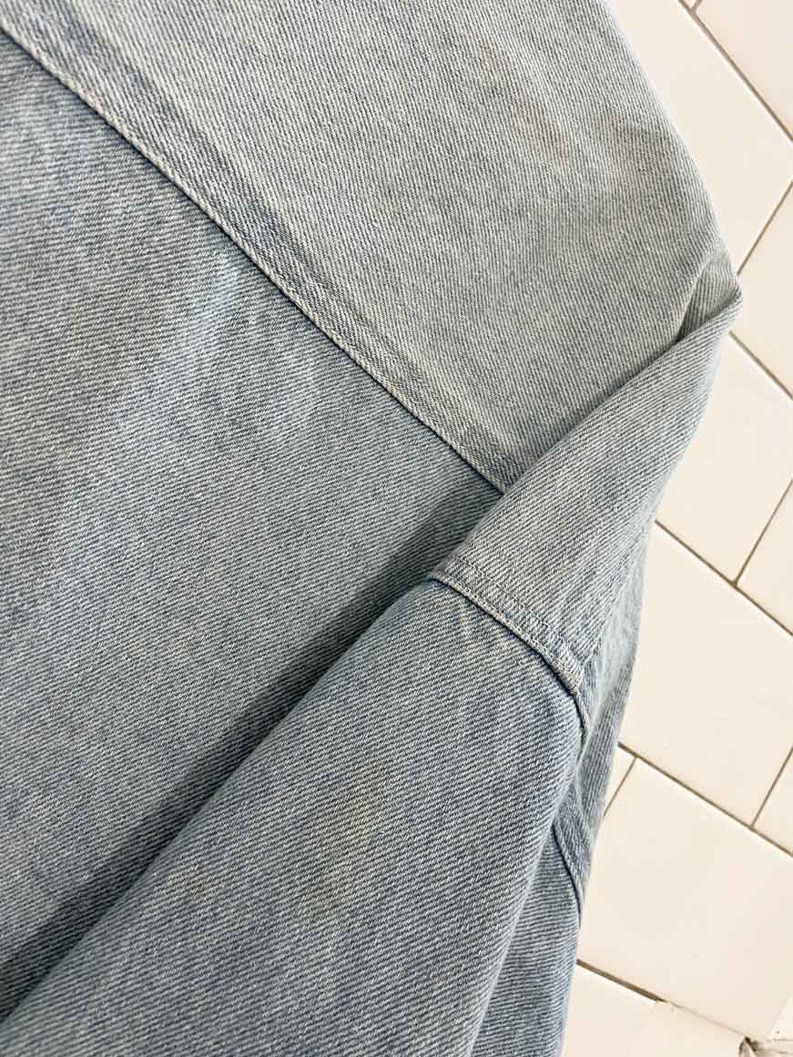 vintage 90s columbia sportswear light wash denim jacket | made in usa - good market thrift store