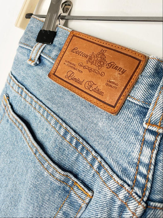vintage 90s cotton ginny special edition cut off denim shorts - good market thrift store