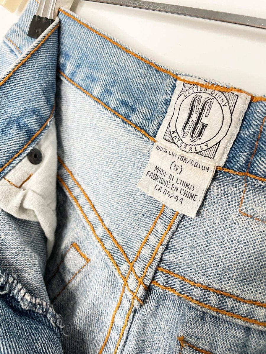 vintage 90s cotton ginny special edition cut off denim shorts - good market thrift store