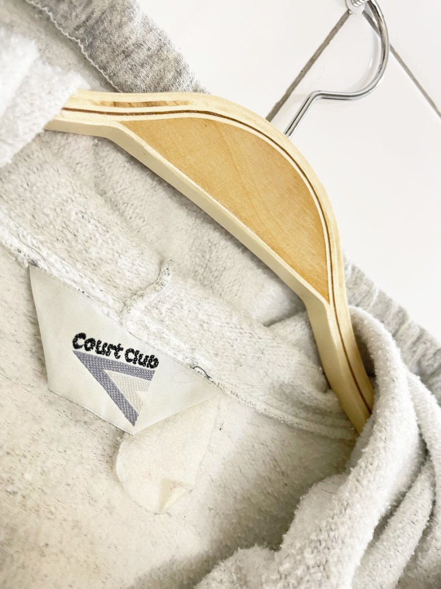 vintage 90s court club yacht club striped colour block hoodie - good market thrift store