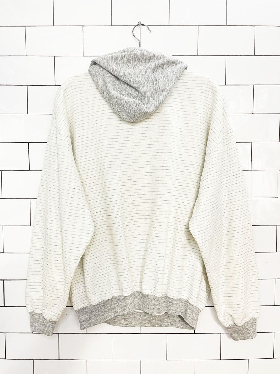 vintage 90s court club yacht club striped colour block hoodie - good market thrift store