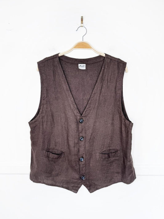 vintage 90s cp shades san francisco 100% linen vest top - good market thrift store
