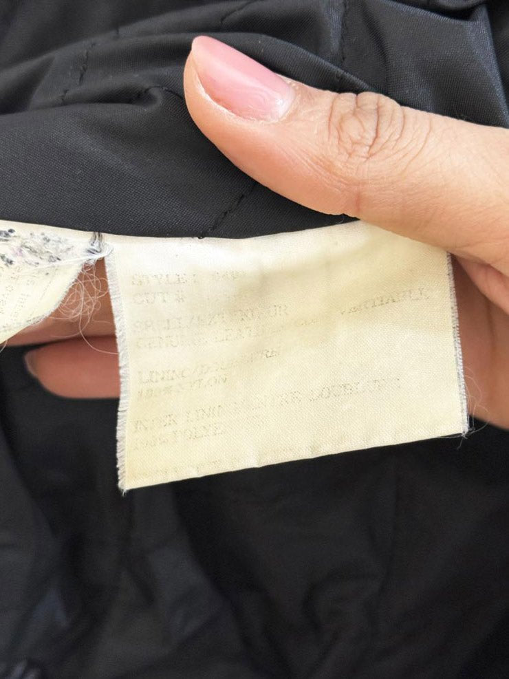 vintage 90s cricketeer two - tone leather bomber jacket - good market thrift store