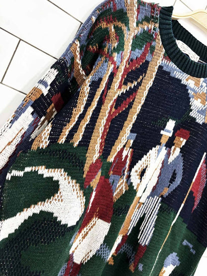 vintage 90s crossings golfers knit sweater - good market thrift store