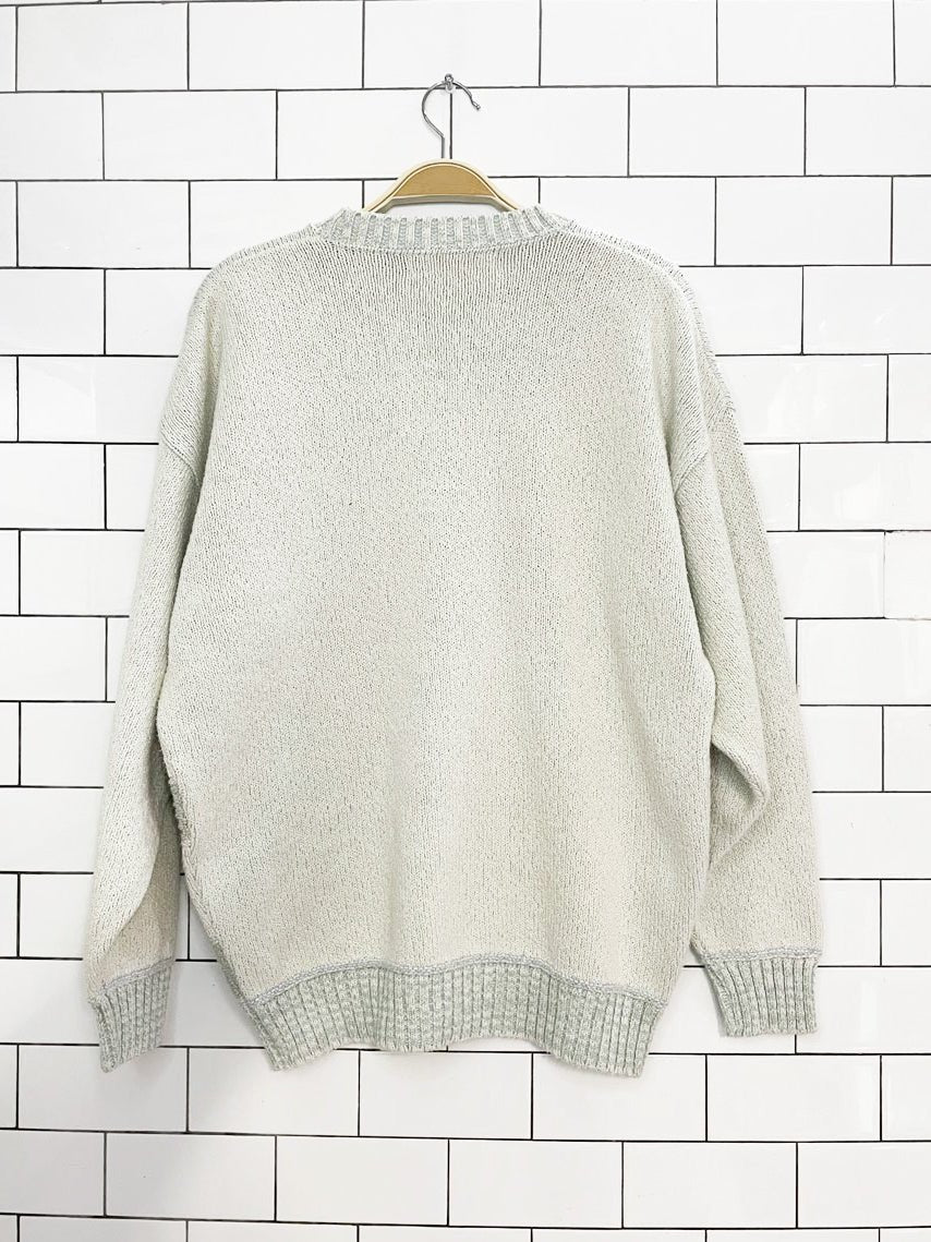 vintage 90s crossings knit beach shell sweater | made in usa - good market thrift store