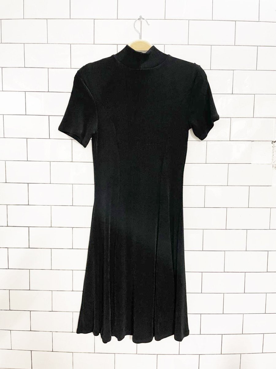 vintage 90s CTME slinky mock neck mini dress - good market thrift store