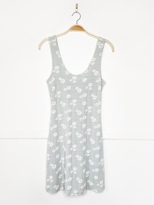 vintage 90s daisy stretch slinky mini dress - good market thrift store