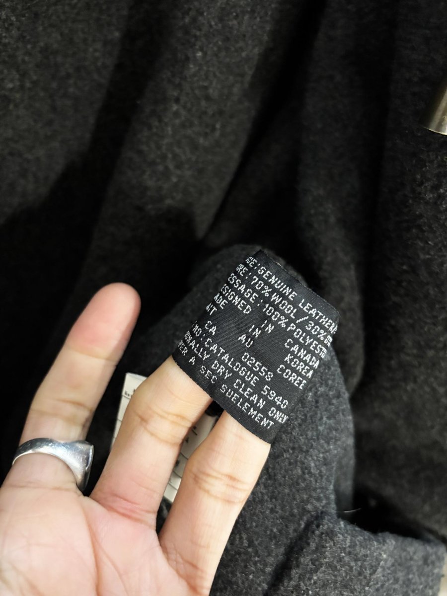 vintage 90s danier butter leather full zip hooded jacket | wool - blend lined - good market thrift store